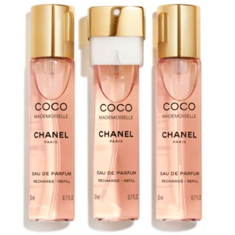 Chanel Coco Agua de Perfume Mademoiselle Fragance 3x20mL refill