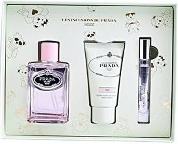 PRADA Cofre PRADA Infusion Rose Edp Spray 100 ml + Crema Manos 50 ml + Edp Roll-On 10 ml