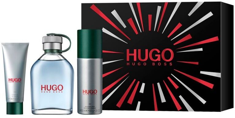 Boss Hugo For Men EDT &amp; Deospray &amp; Showergel 125 ml + 150 ml + 50 ml Lahjapakkaus