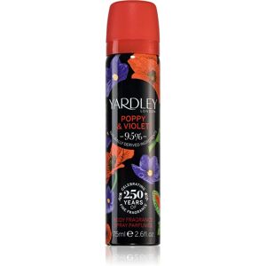 Yardley Poppy & Violet spray corporel parfumé pour femme 75 ml