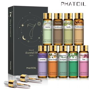 9 pièces ensemble d huiles essentielles coffret cadeau lavande Rose vanille huile parfumée thérapie végétale naturelle aromathérapie diffuseur humidificateur Massage