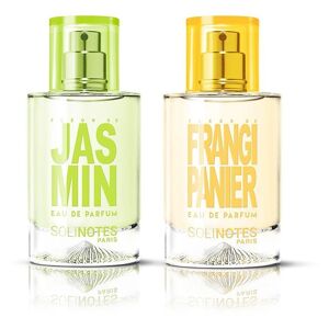 Solinotes Mix Solaire : eau de parfum Jasmin 50ml et eau de parfum Fleur de Frangipanier 50ml