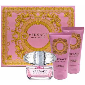 Versace Bright Crystal Kit Con Eau De Toilette 50ml + Body Lotion 50ml + Shower Gel 50ml