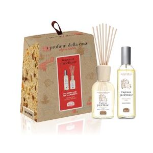 Helan SET SPRAY E Bastoncini Aromatici per l'Ambiente Fragranza Panettone