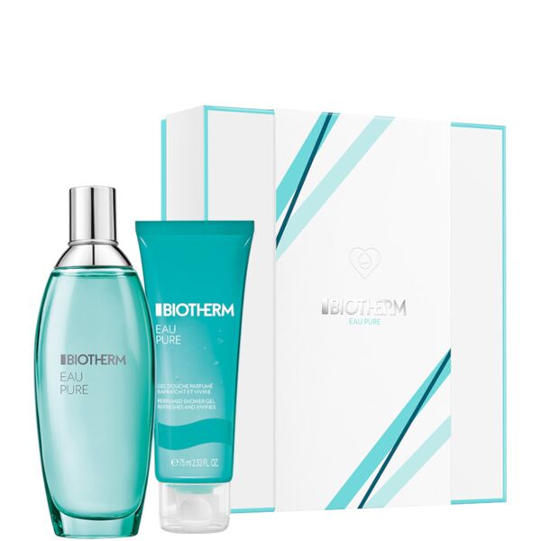 biotherm eau pure confezione 100 ml eau de toilette + 75 ml gel doccia