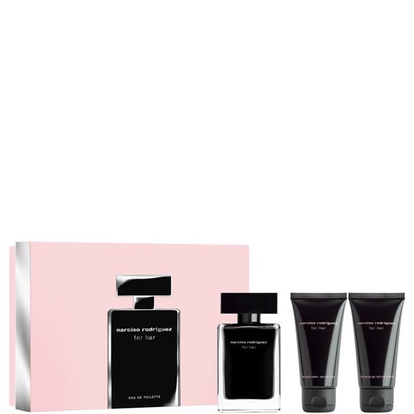 for her narciso rodriguez for her edt confezione 50 ml eau de toilette + 50 ml body lotion + 50 ml shower gel