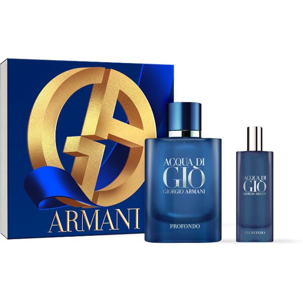 armani acqua di gio' pour homme profondo cofanetto 75 ml eau de parfum + 15 ml eau de parfum