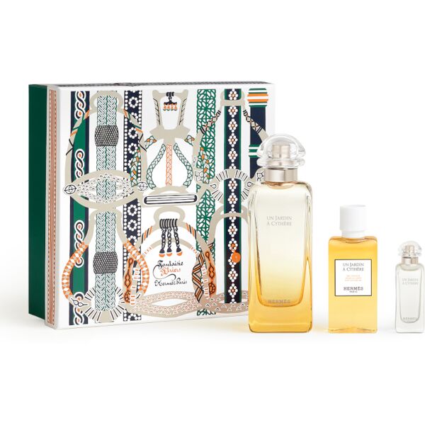 hermÈs un jardin à cythère cofanetto 100 ml eau de toilette + 12,5 ml eau de toilette mignon + 40 ml gel doccia