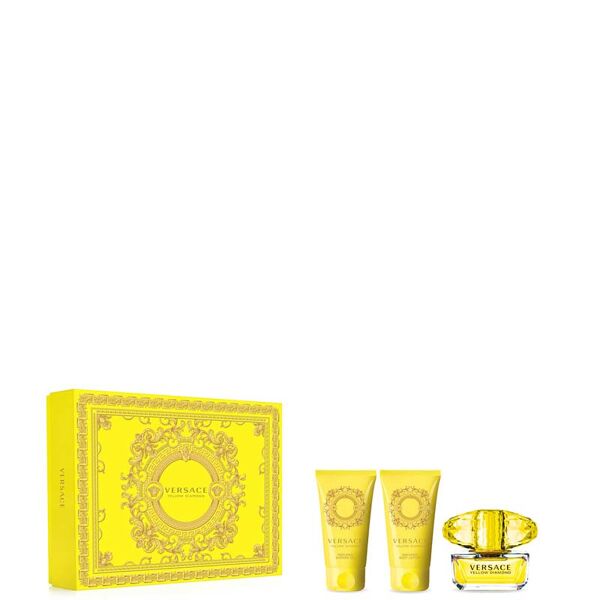 versace yellow diamond confezione 50 ml eau de toilette + 50 ml shower gel + 50 ml body lotion