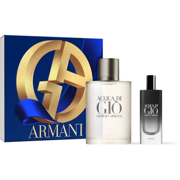 armani acqua di giò pour homme cofanetto 100 ml eau de toilette + 15 ml parfum