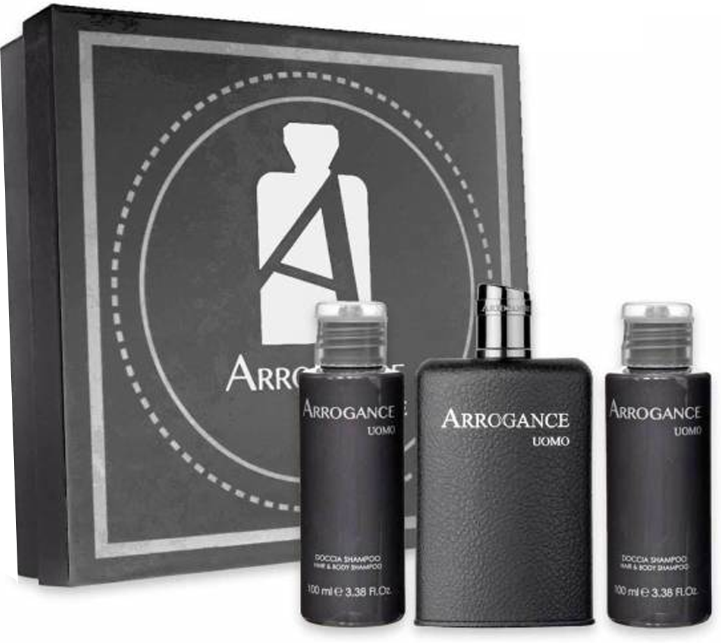 Arrogance Uomo Cofanetto Eau De Toilette 50ml + Gel Doccia Shampoo 2x100ml