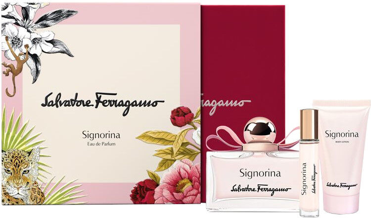 Salvatore Ferragamo Signorina EDP Confezione 100 ML Eau de Parfum + 50 ML Body Lotion + 10 ML Eau de Parfum Travel Spray