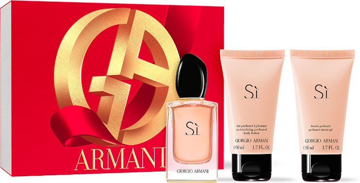 Armani Si EDP Cofanetto 50 ML Eau de Parfum + 50 ML Body Lotion + 50 ML Shower Gel