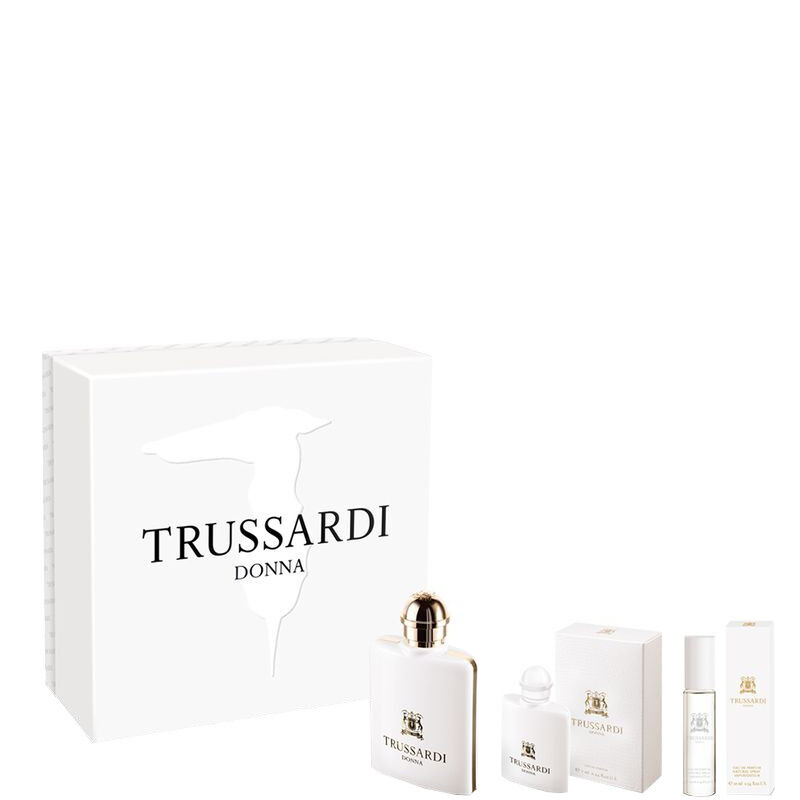 Trussardi Donna EDP Confezione 50 ML Eau de Parfum + 10 ML Eau de Parfum Travel Spray + 7 ML Eau de Parfum miniatura
