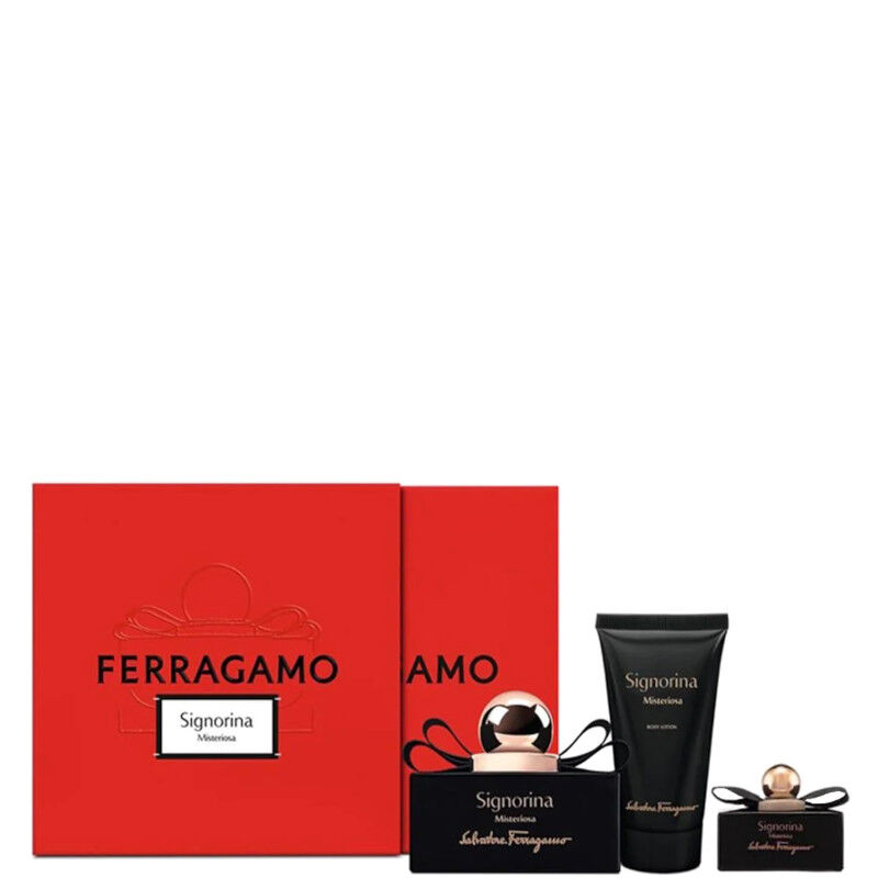 Salvatore Ferragamo Signorina Misteriosa Confezione 100 ML Eau de Parfum + 50 ML Body Lotion + 5 ML Eau de Parfum miniatura