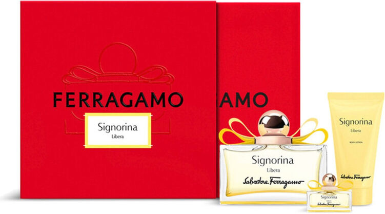 Salvatore Ferragamo Signorina Libera Confezione 100 ML Eau de Parfum + 50 ML Body Lotion + 5 ML Eau de Parfum miniatura