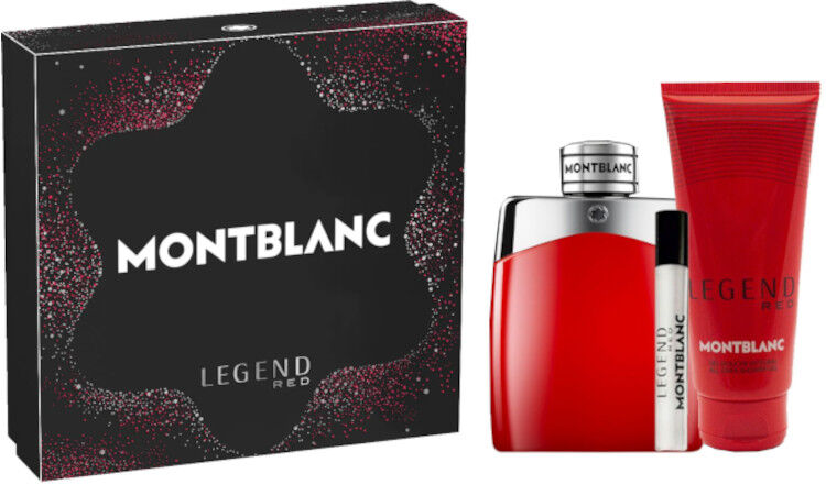 Montblanc Legend Red Confezione 100 ML Eau de Parfum + 7,5 ML Travel Spray Eau de Parfum + 100 ML Shower Gel