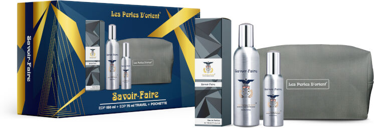 Les Perles D'orient Savoir Faire Confezione 150 ML Eau de Parfum + 75 ML Eau de Parfum + Pochette