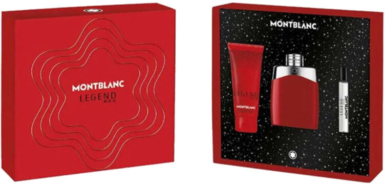 Montblanc Legend Red Confezione 100 ML Eau de Parfum + 7,5 ML Travel Spray Eau de Parfum + 100 ML Shower Gel