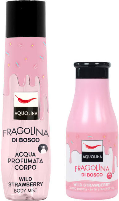 Aquolina Fragolina di bosco Confezione STAY COOL! 150 ML Acqua aromatica per il corpo + 125 ML Bagno Doccia