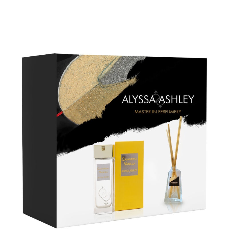 Alyssa Ashley Cashmeran Vanilla Confezione 50 ML Eau de Parfum + 50 ML Profumatore d'Amiente con bacchette