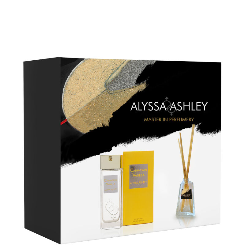 Alyssa Ashley Cashmeran Vanilla Confezione 100 ML Eau de Parfum + 50 ML Profumatore d'Amiente con bacchette