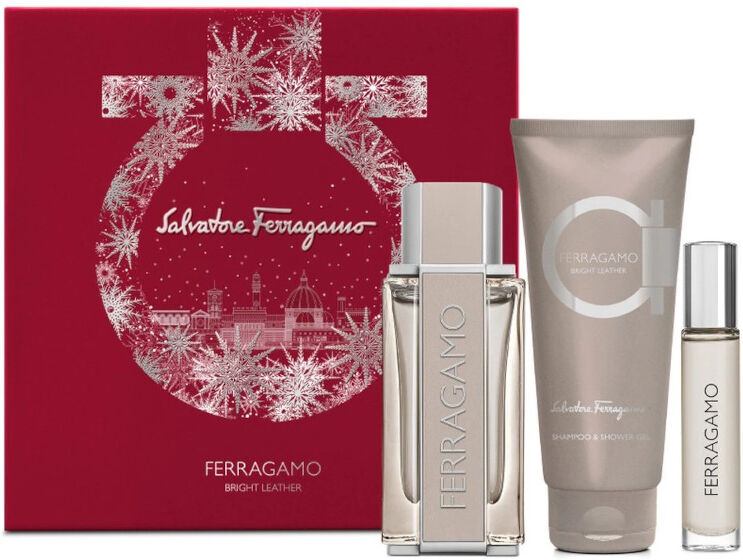 Salvatore Ferragamo Ferragamo Bright Leather Confezione 100 ML Eau de Toilette + 100 ML Shower Gel + 10 ML Purse Spray Eau de Toilette