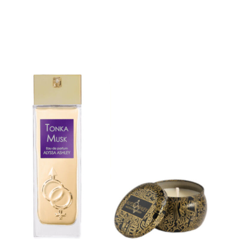 Alyssa Ashley Tonka Musk Confezione 50 ML Eau de Parfum + 110 gr Candela Profumata