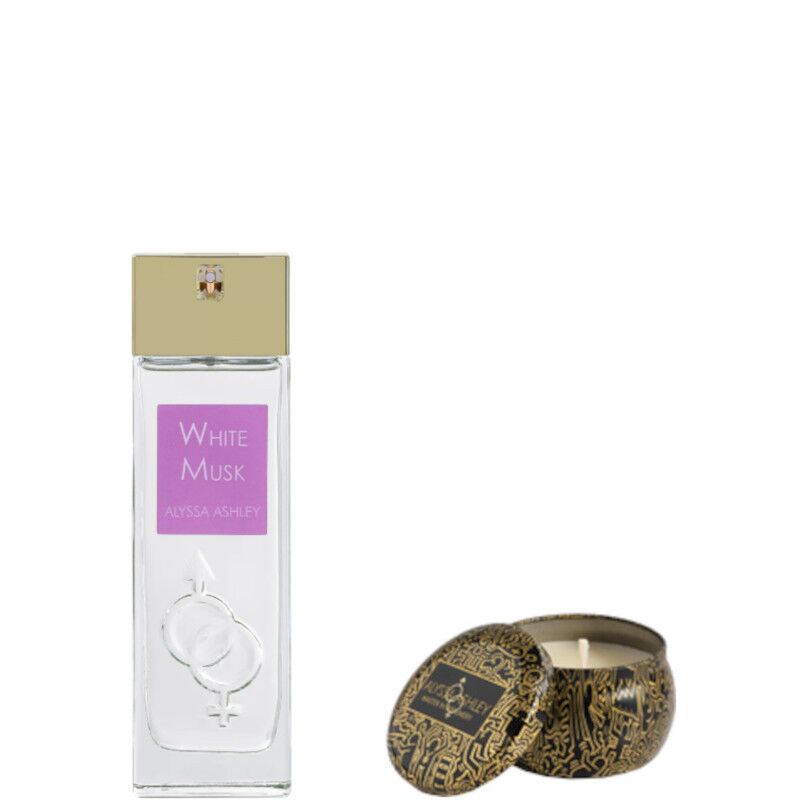Alyssa Ashley White Musk Confezione 50 ML Eau de Parfum + 110 gr Candela Profumata