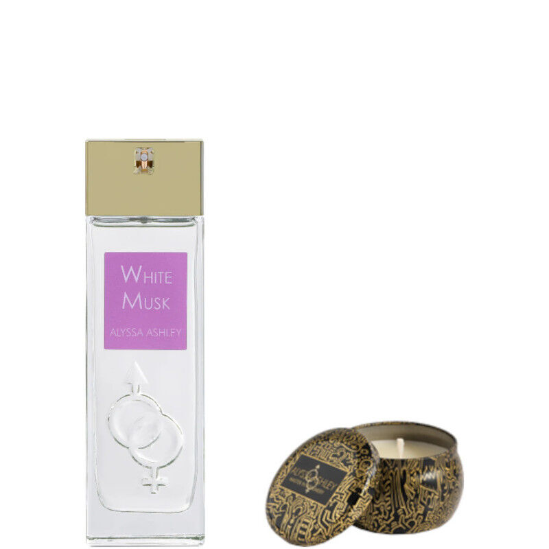 Alyssa Ashley White Musk Confezione 100 ML Eau de Parfum + 110 gr Candela Profumata