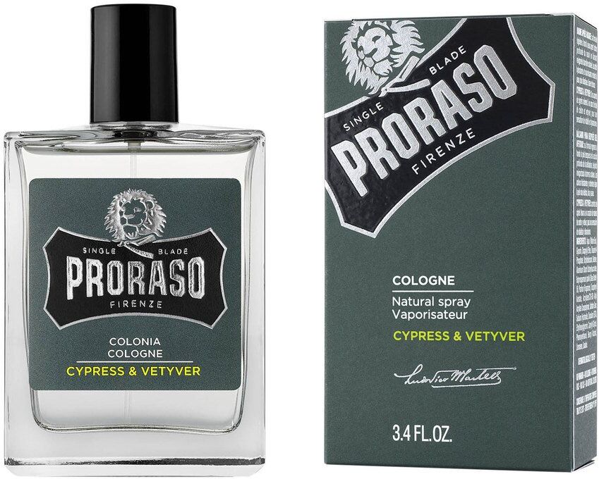 Proraso Single Blade Eau de Cologne Cypress & Vetyver 100ml