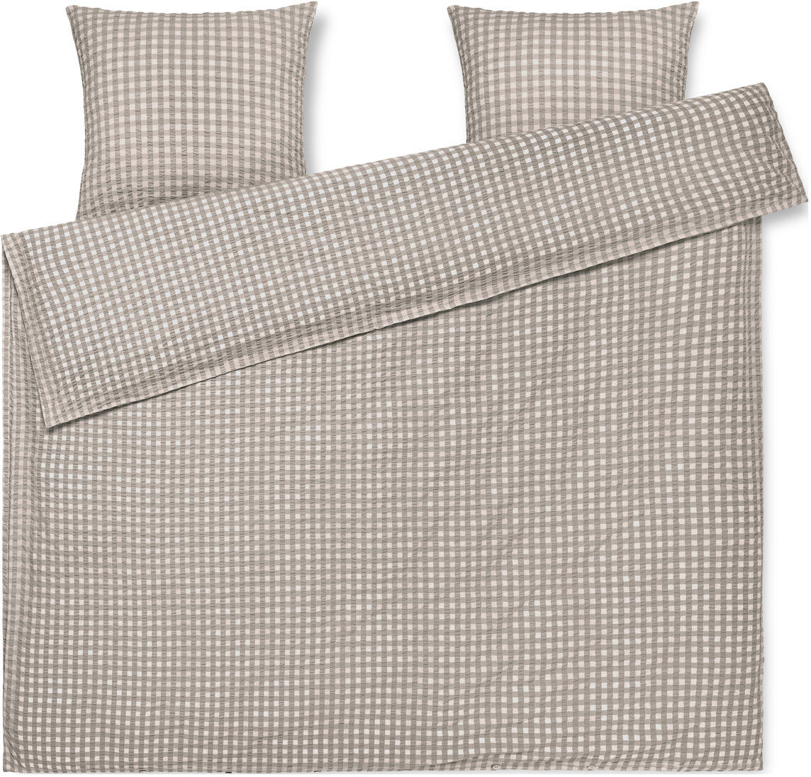 Juna Bæk&Bølge Sengetøj /Birk 220X220 Cm Se Home Textiles Bedtextiles Duvet Covers Grå Juna