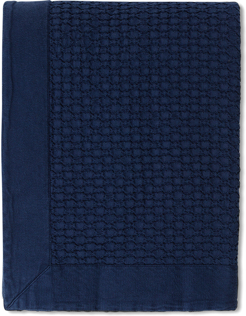 Lexington Home Waffle Structure Organic Cotton Bedspread Home Textiles Bedtextiles Bedspread Blå Lexington Home