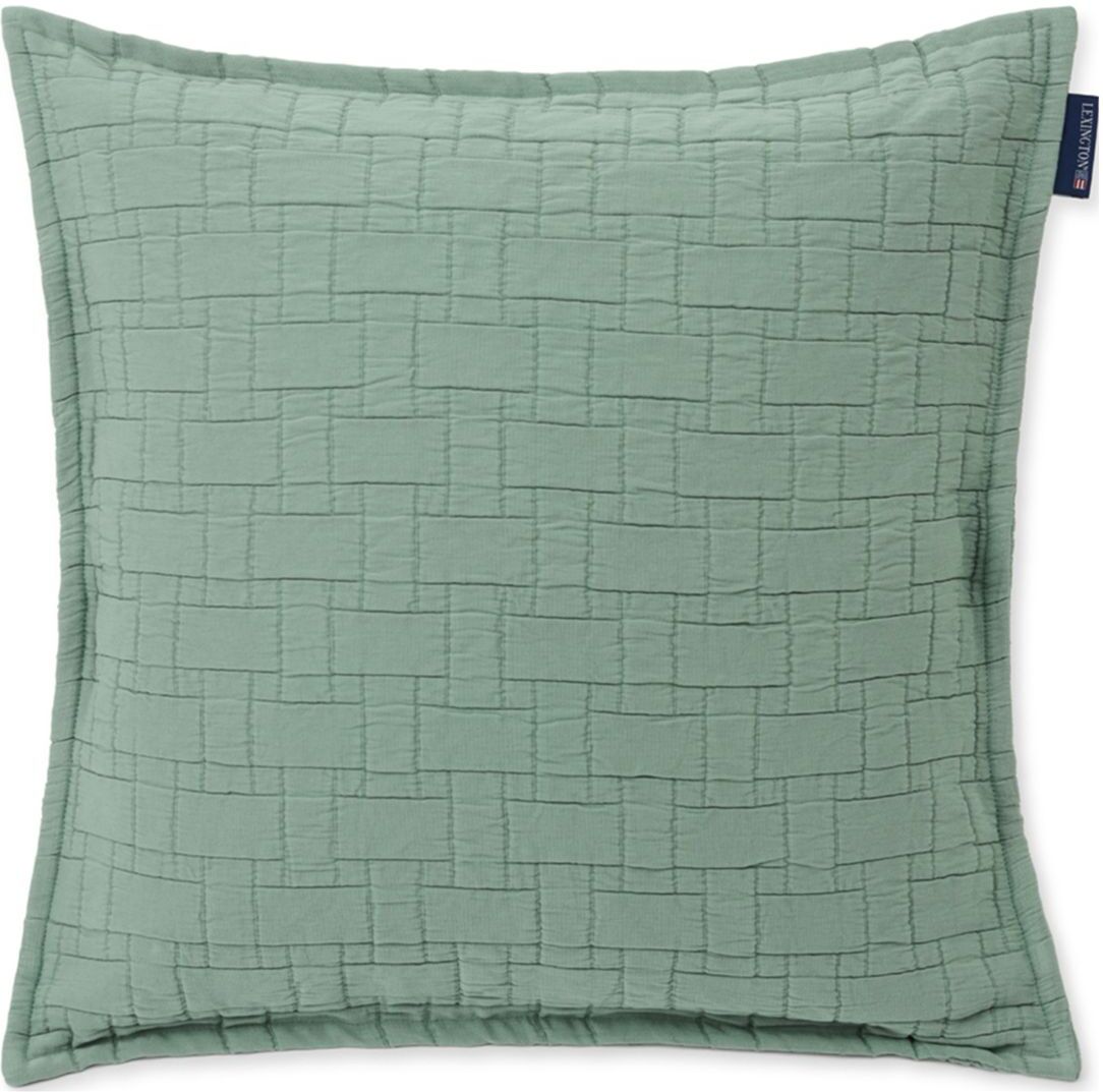 Lexington Home Basket Structured Cotton Pillow Cover Home Textiles Bedtextiles Pillow Cases Grønn Lexington Home