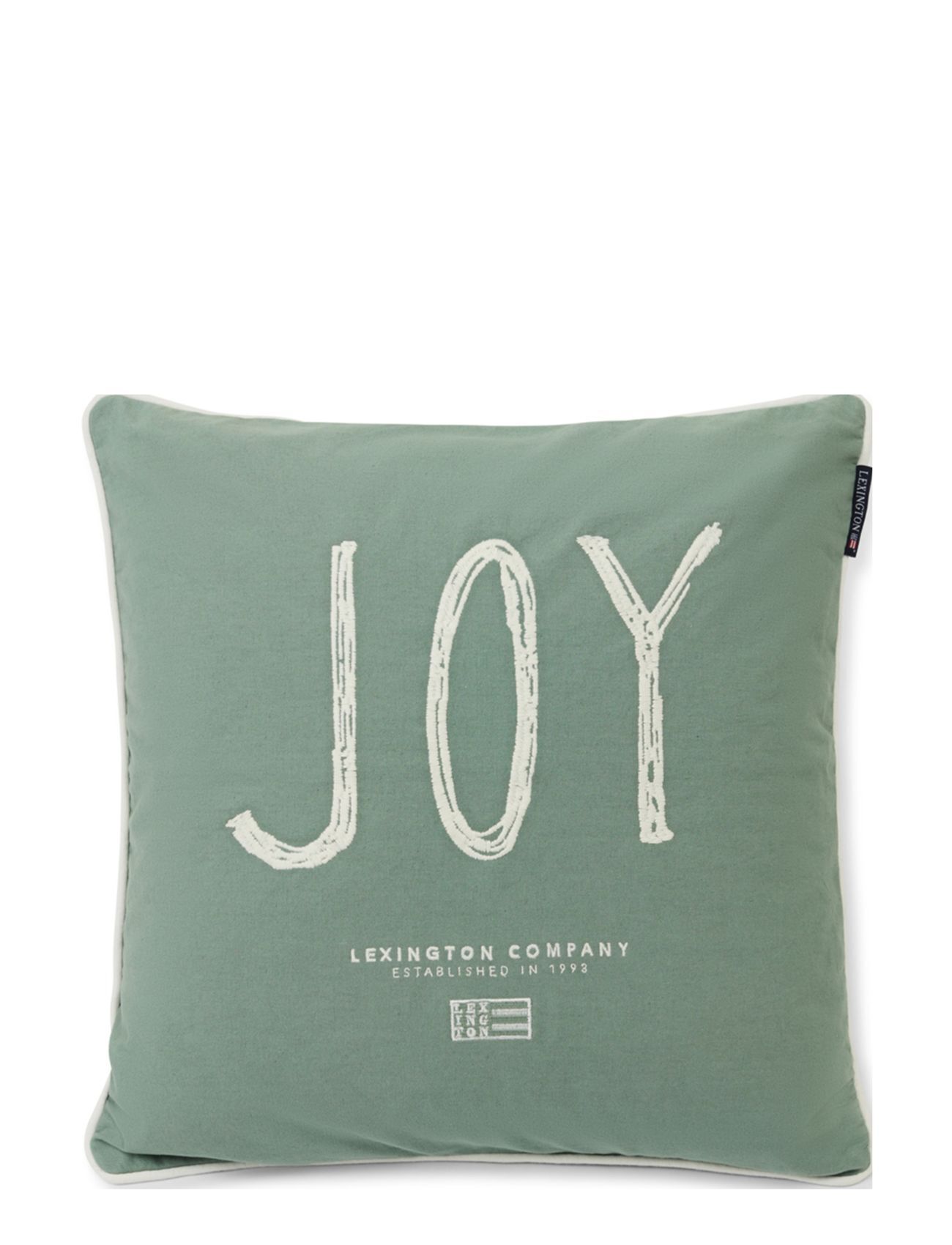 Lexington Home Joy Organic Cotton Canvas Pillow Cover Home Textiles Bedtextiles Pillow Cases Grønn Lexington Home