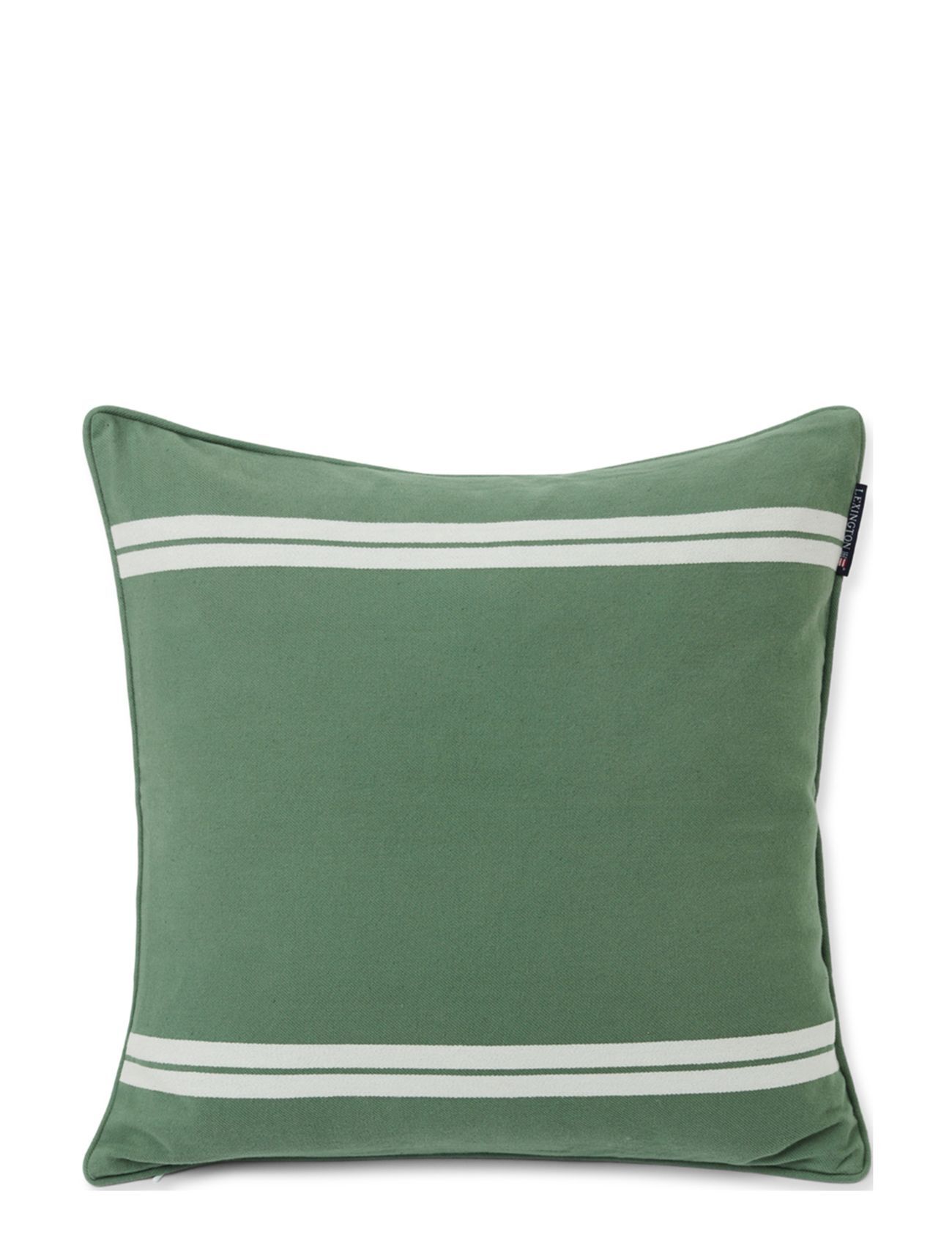 Lexington Home Side Striped Organic Cotton Twill Pillow Cover Home Textiles Bedtextiles Pillow Cases Grønn Lexington Home