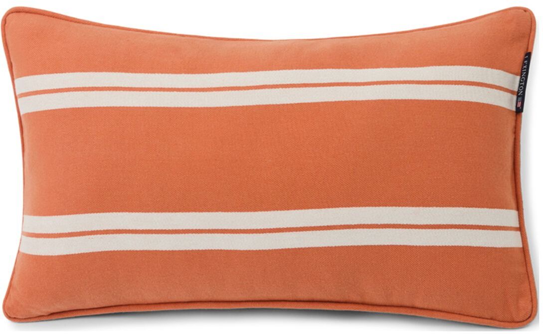 Lexington Home Small Side Striped Organic Cotton Twill Pillow Home Textiles Bedtextiles Pillows Oransje Lexington Home