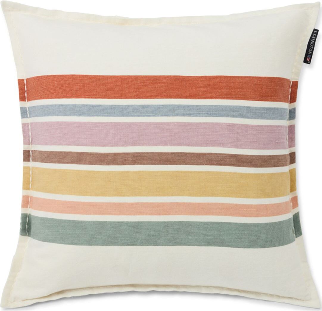 Lexington Home Multi Color Striped Linen/Cotton Pillow Cover Home Textiles Bedtextiles Pillow Cases Multi/mønstret Lexington Home