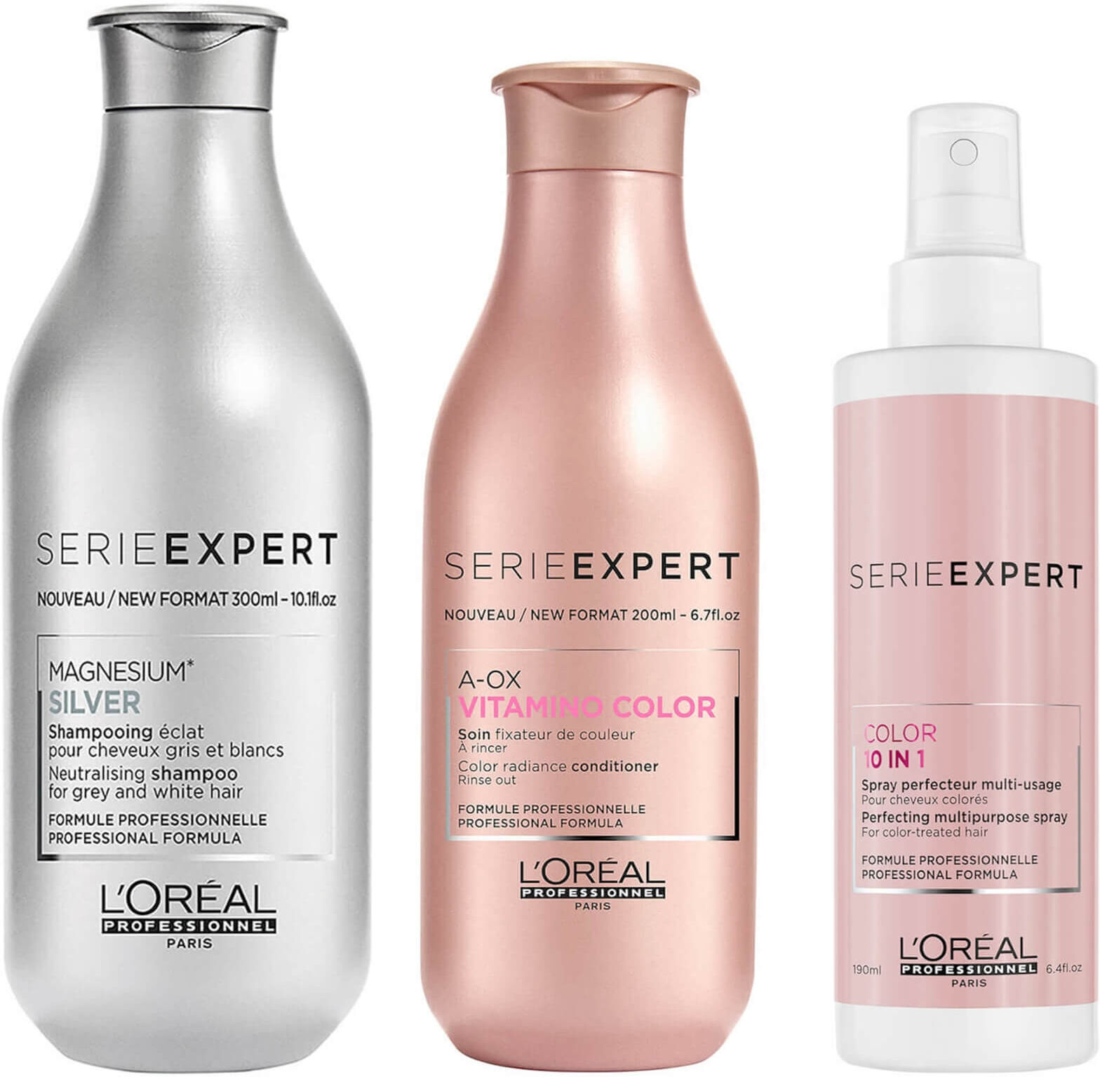 L'Oréal Professionnel Silver and Vitamino at Home Experts for Natural White/Grey Hair Bundle