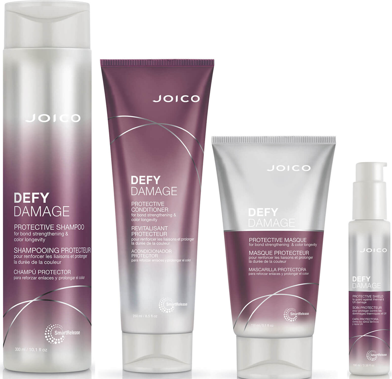 Joico Defy Damage Shampoo, Conditioner, Masque and Shield Set