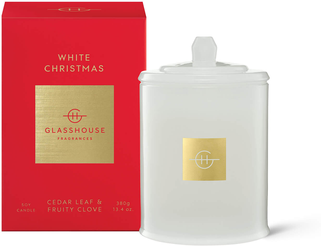 Glasshouse Fragrances White Christmas Candle 380g