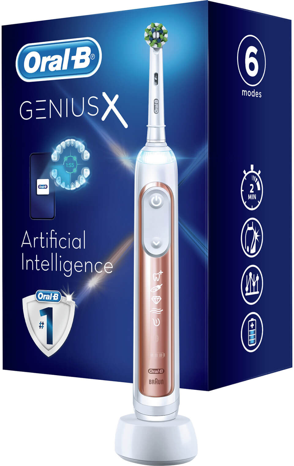 Oral B Oral-B Genius X Rose Gold Electric Toothbrush - Toothbrush