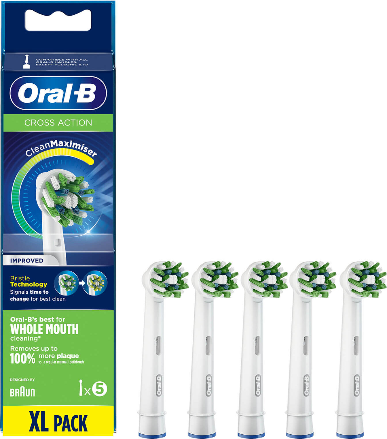 Oral B Oral-B Cross Action Brush Head with Clean Maximiser - 5 Counts