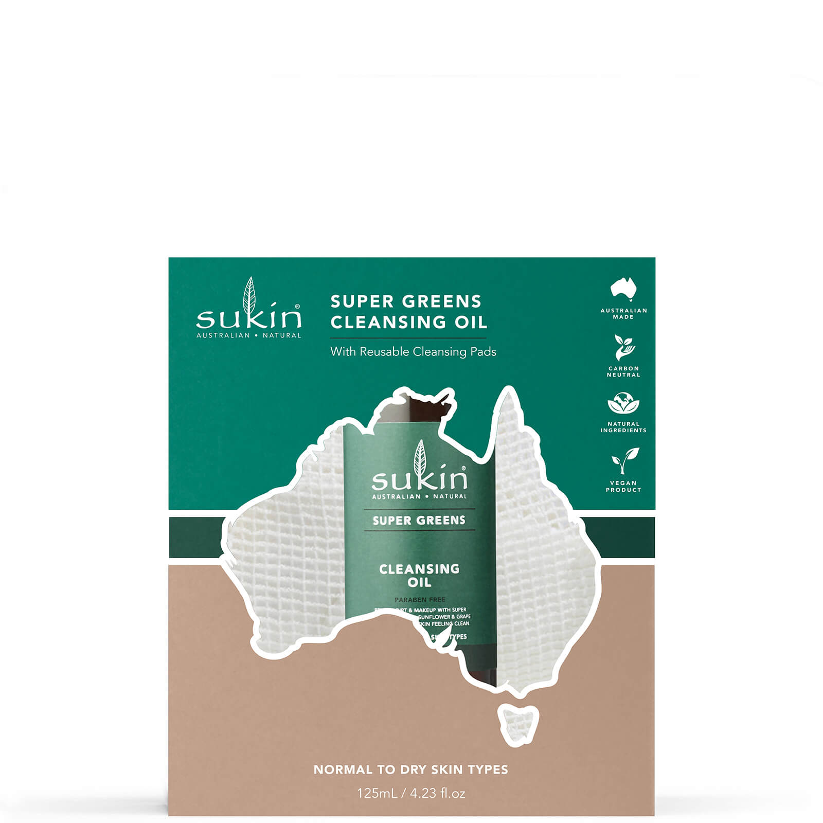 Sukin Supergreens Cleansing Oil 125ml Gavesett