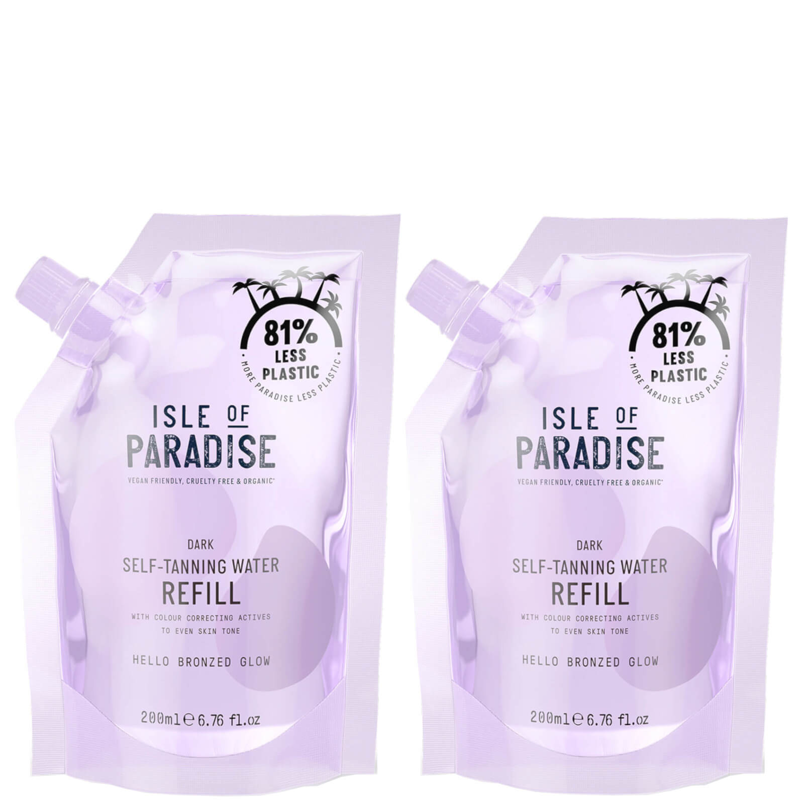 Isle of Paradise Dark Self-Tanning Water Refill Duo