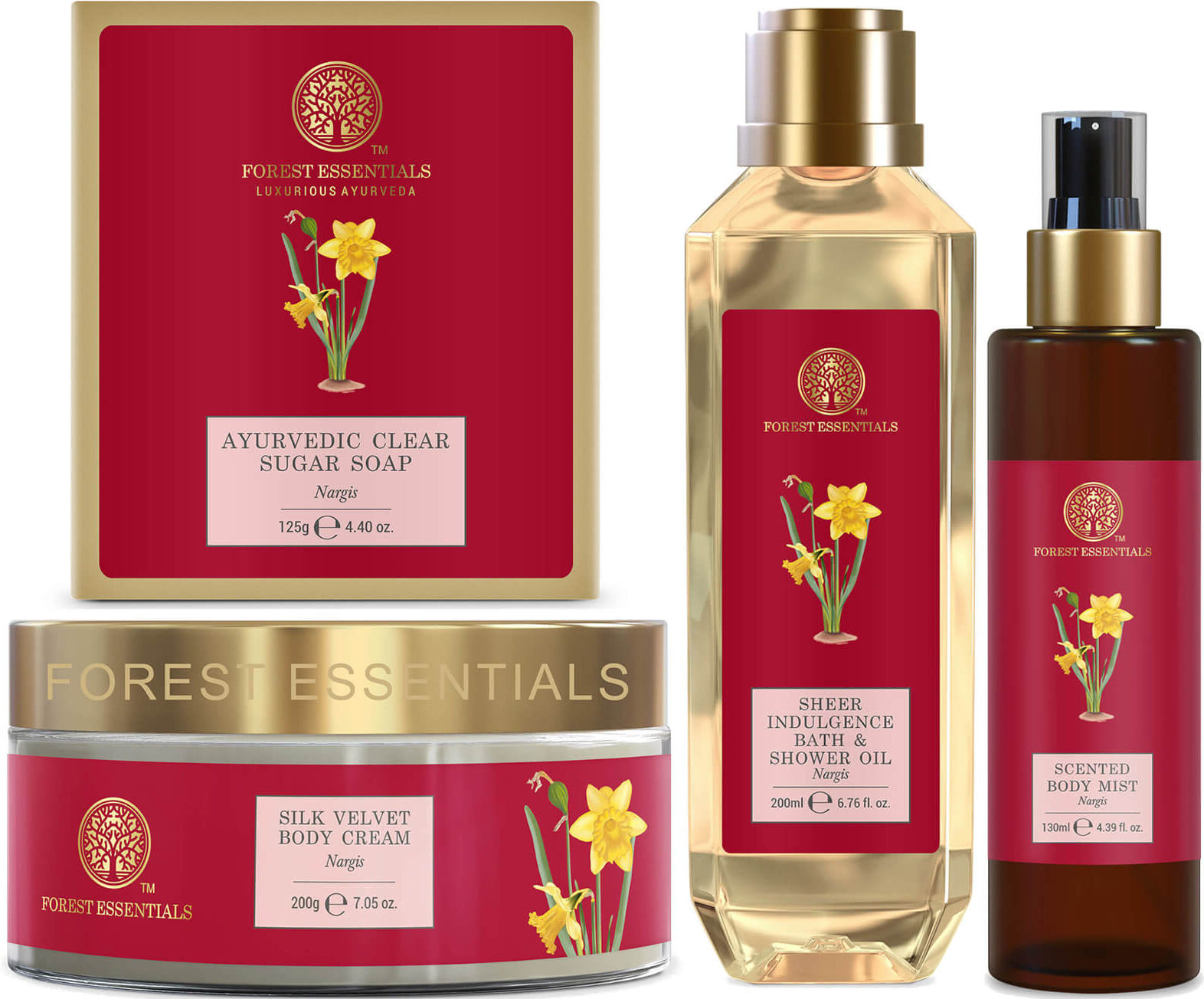 Forest Essentials Nargis Cream Body Care Kit