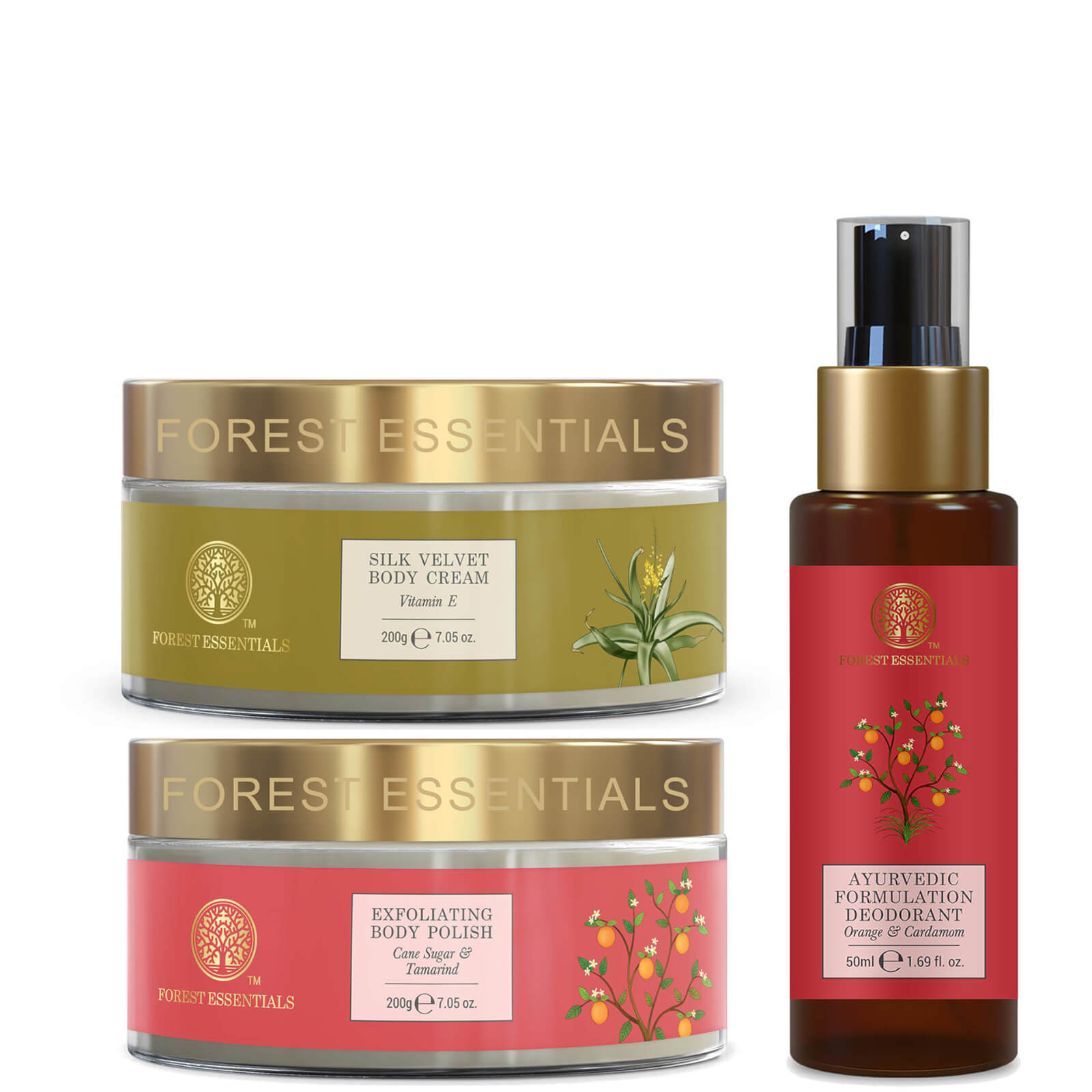 Forest Essentials Weekly Body Care Trio