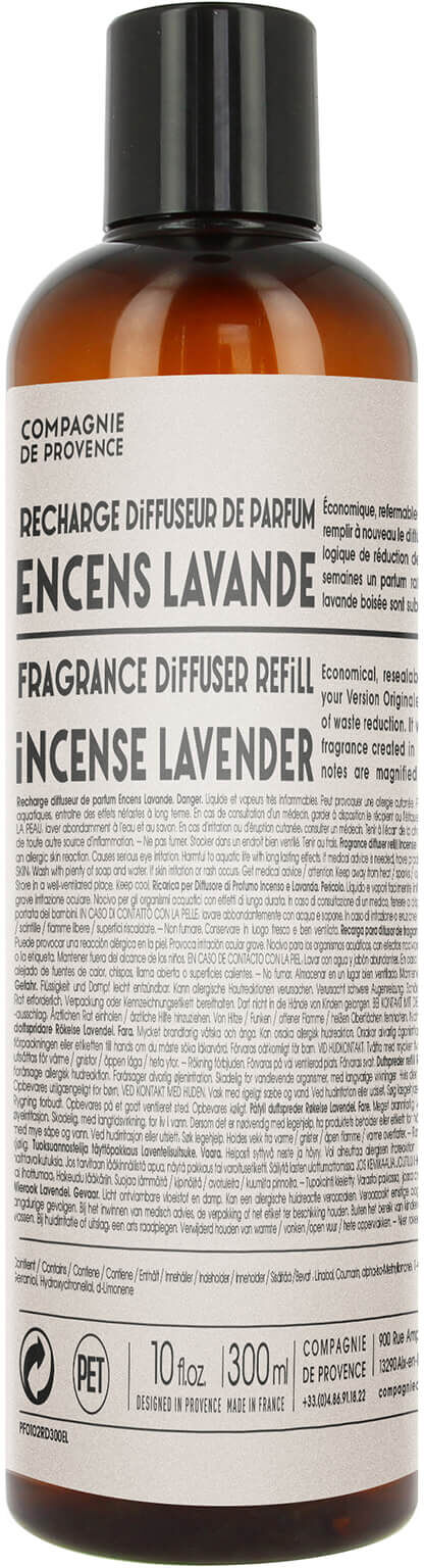 Compagnie de Provence Incense Lavender Fragrance Diffuser Refill 300 ml