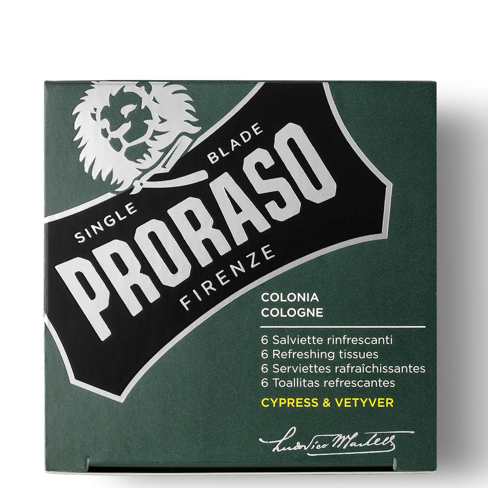 Proraso Refreshing Tissues – Cypress and Vetyver (pakke med seks)