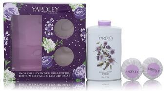 English Lavender by Yardley London - Gift Set -- 7 oz Perfumed Talc + 2-3.5 oz Soap - for kvinner